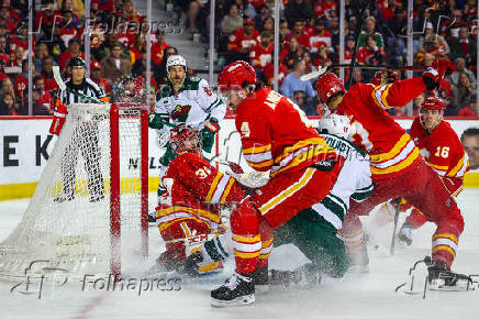 NHL: Minnesota Wild at Calgary Flames