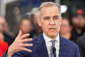 Canada's Prime Minister Mark Carney makes a campaign stop in Saint-Eustache
