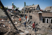 Family house of Ehsan Ahmad Sheikh which was demolished by the Indian authorities at Murran village in Pulwama
