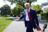 US President Donald Trump departs to Michigan on his 100 days in office