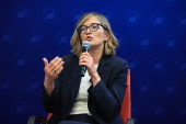 Presidential candidate Magdalena Biejat campaigns in Katowice