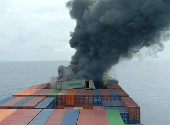 Explosion on Singapore-flagged cargo ship in Indian Ocean
