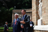 Foreign ministers and NATO Secretary General Mark Rutte meet, in Rome