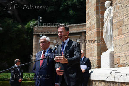 Foreign ministers and NATO Secretary General Mark Rutte meet, in Rome