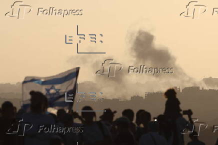 Manifestación de colonos israelíes radicales cerca de la frontera con Gaza, en el sur de Israel.