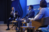 Daniel Vorcaro, dono do Banco Master, durante seminário em SP