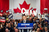 FILE PHOTO: Conservative Party of Canada leader Poilievre speaks in Vaughan