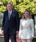 Italian PM Meloni receives Turkish President Erdogan for bilateral meeting in Rome