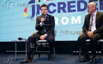 Runoff candidate Nicusor Dan attends Romanian Business Leaders summit