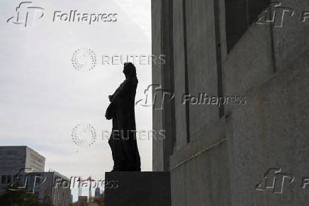 A view of the statue called Veritas (Truth), at the Supreme Court of Canada in Ottawa