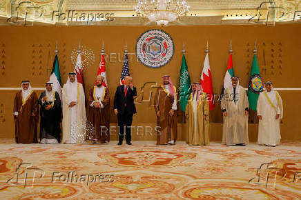 U.S. President Trump attends a GCC summit, in Riyadh