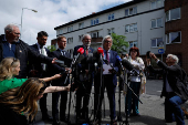 Former Sinn Fein President Gerry Adams departs the High Court, in Dublin
