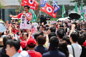 Presidential candidates attend their election campaign rallies