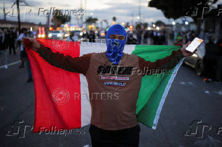 Protest following multiple detentions by Immigration and Customs Enforcement (ICE), in Paramount