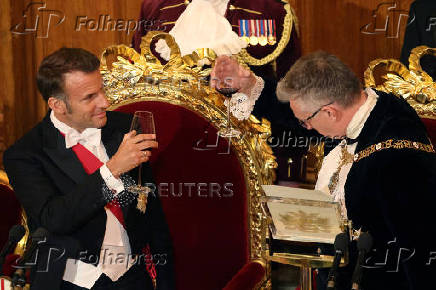 French President Macron visits Britain
