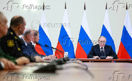 Russian President Vladimir Putin holds a meeting in Severodvinsk