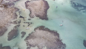 Vista aérea da praia de Moreré, na ilha de Boipeba (BA)