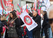 Manifestaçao de vários sindicatos dos trabalhadores dos distritos do Porto