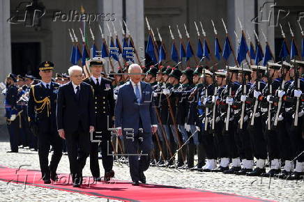Britain's King Charles and Queen Camilla on state visit to Italy