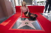 US actor Ellen Pompeo receives her Hollywood Walk of Fame star