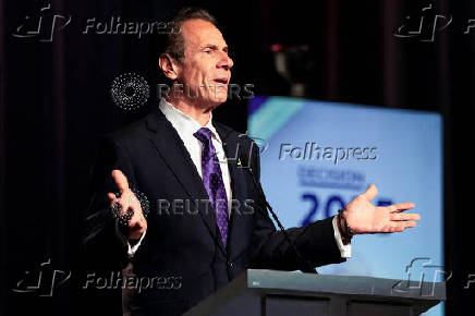 Former Gov. Andrew M. Cuomo speaks during the New York City Democratic Mayoral Primary Debate, in New York City