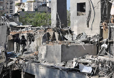 Aftermath of a strike from Iran on Israel, in Ramat Gan