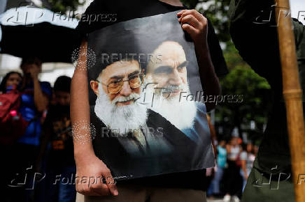March in support of Iran amid the ongoing conflict between Israel and Iran, in Caracas