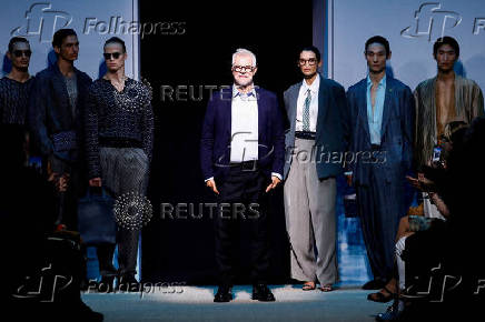 Giorgio Armani presents Spring-Summer 2026 menswear collection, in Milan