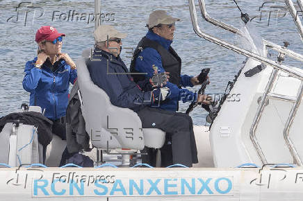 El rey emérito está en Sanxenxo, por cuarta vez en lo que va de año, para disfrutar de la quinta prueba de la Liga 6 metros