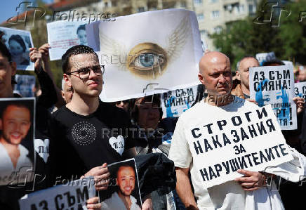 Protest demanding road safety measures, in Sofia