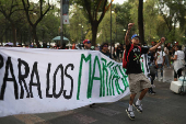 March in favor of full decriminalization of cannabis, in Mexico City