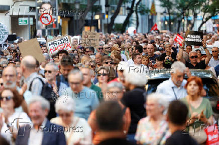 Demonstration demanding the resignation of Valencia's regional leader Carlos Mazon, in Valencia