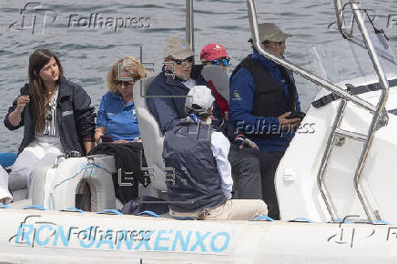 El rey emérito está en Sanxenxo, por cuarta vez en lo que va de año, para disfrutar de la quinta prueba de la Liga 6 metros