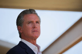 California Governor Newsom holds press conference after federal government's demobilization of 2,000 National Guard members, in Downey