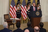Signing ceremony for GENIUS Act at the White House in Washington
