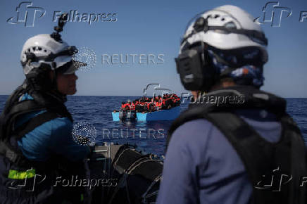 Sea-Watch 5 migrant search and rescue ship rescues migrants at the SAR zone off Libya