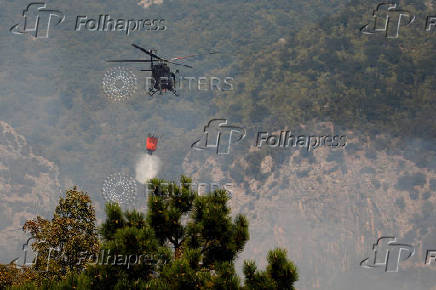 Wildfire burns near Montenegrin beach town