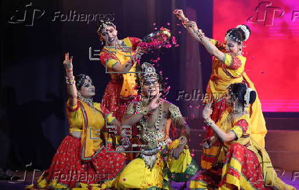 Dance drama in New Delhi prior Hindu festival Janmashtami marking Lord Krishna's birth