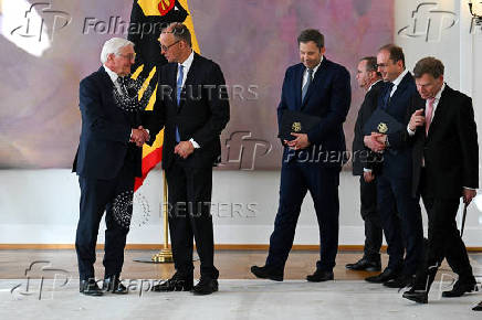 Incoming German cabinet members receive certificate of appointment in Berlin
