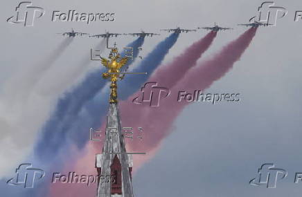 General rehearsal for Russia's annual Victory Day parade in Moscow