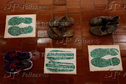 People attend an exhibition called 