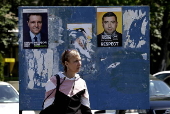 Romania's runoff presidential election campaign in Bucharest
