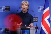 Icelandic Prime Minister Kristrun Frostadottir visits NATO Headquarters in Brussels