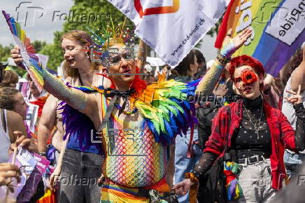 Pride march in the streets of Geneva