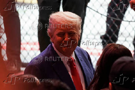 U.S. President Trump attends the UFC 316 event, in Newark