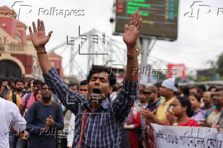 Teachers protest job losses in Howrah, India