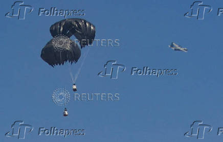 Humanitarian aid is airdropped over Gaza