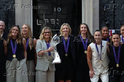 Deputy Prime Ministert hosts England Women’s soccer team at 10 Downing Street in London