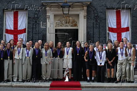 Deputy Prime Ministert hosts England Women’s soccer team at 10 Downing Street in London
