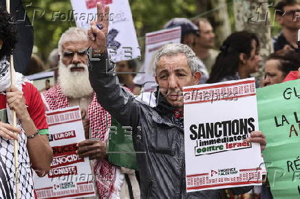 Gaza solidarity rally in Paris